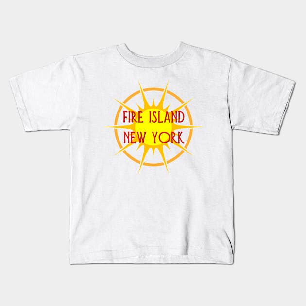 Fire Island, New York Kids T-Shirt by Naves